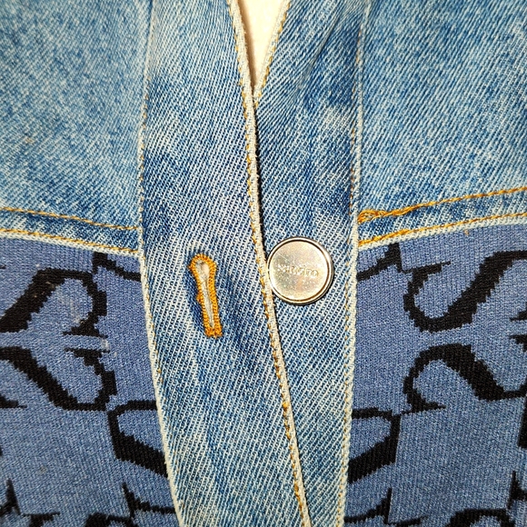 Sandro Printed Jean Jacket oversized S/M NWT - Picture 5 of 12